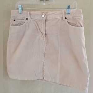 J Crew Cream Corduroy Mini/Midi Skirt-Size 8